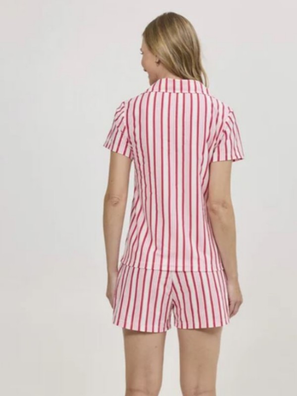 Pijama Adulto Feminino Americano Manga Curta Slow Morning